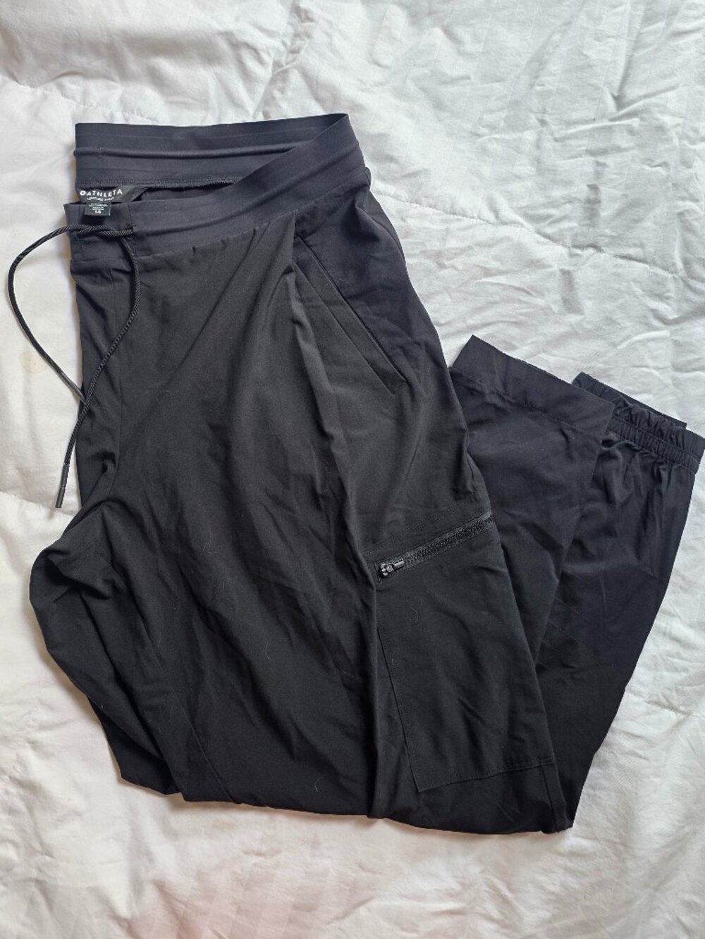 Athleta Black Zippered Cargo Jogger - XL